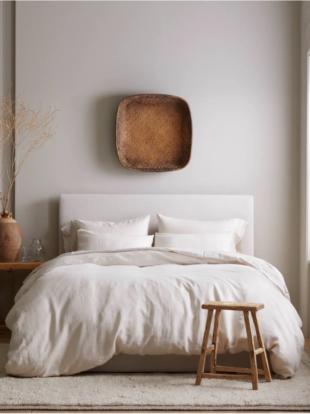 European Linen Sand Duvet Full/Queen Duvet Cover - Retail $164